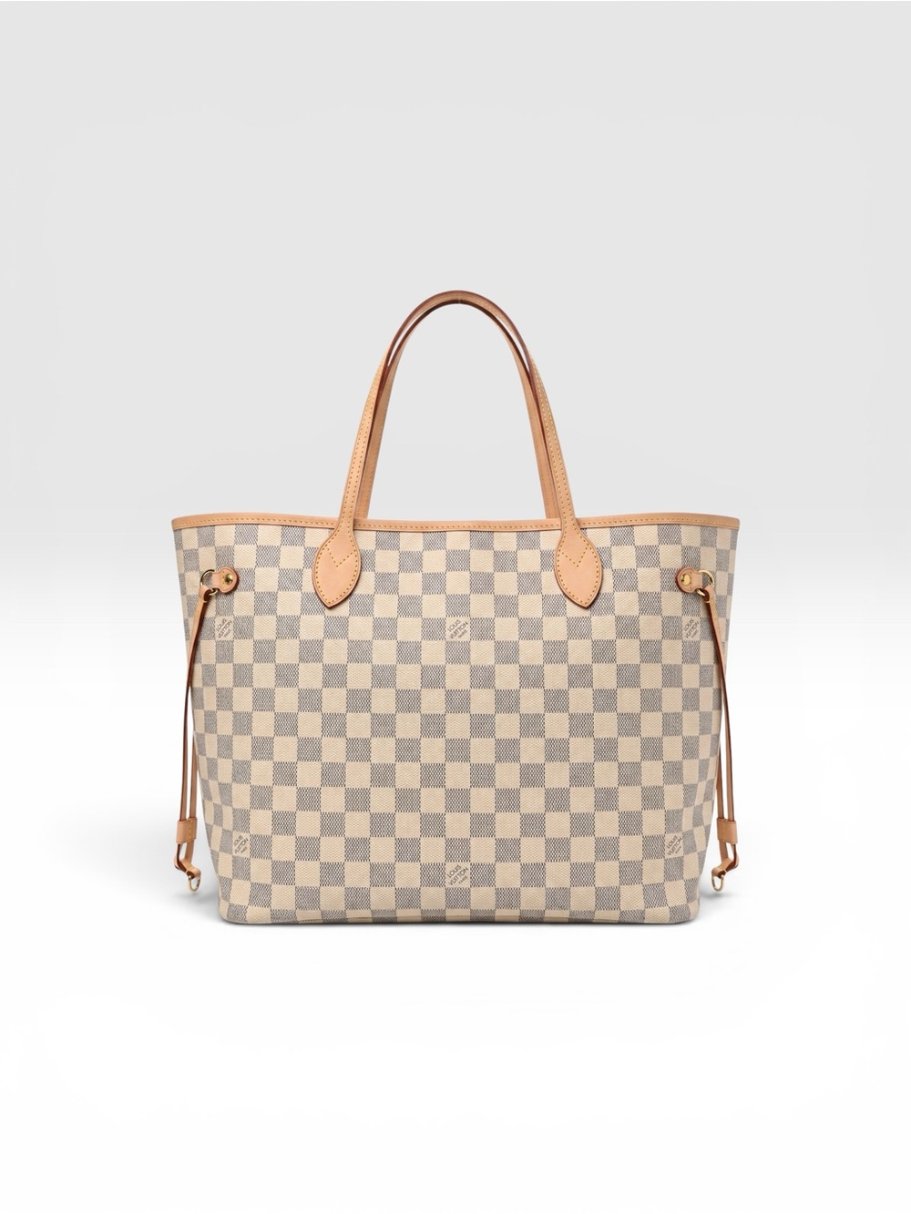Louis Vuitton Damier Azur Neverfull MM Tote Bag White